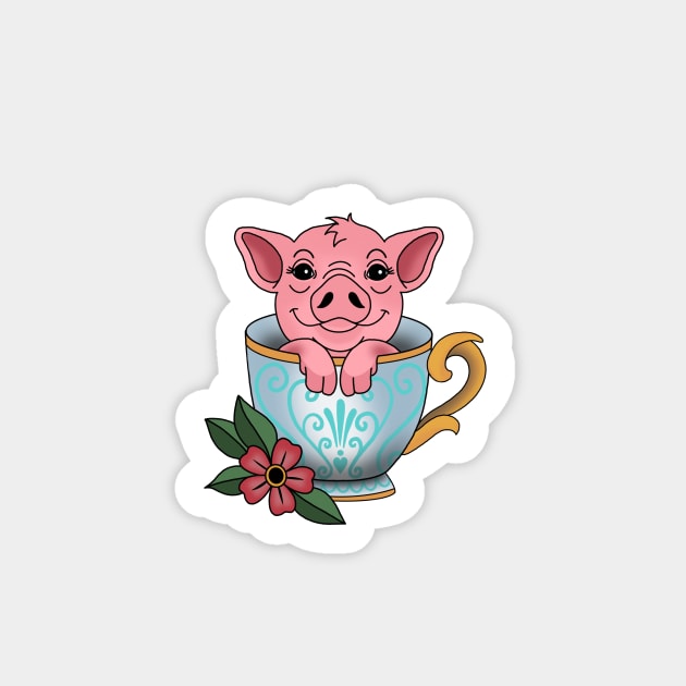 Teacup pig Sticker by NicoleHarvey